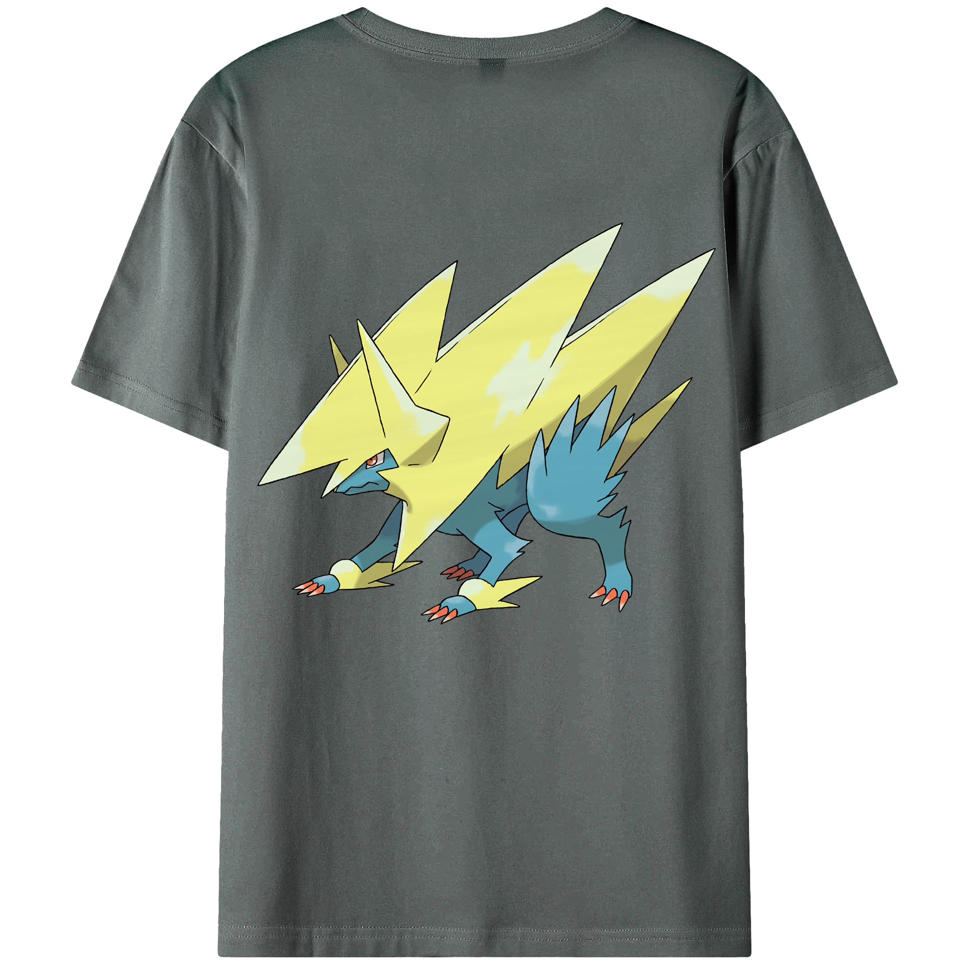 （画像用） ポケットモンスター Pokémon 綿100％ メンズ半袖Tシャツ（バックプリント） 通気性